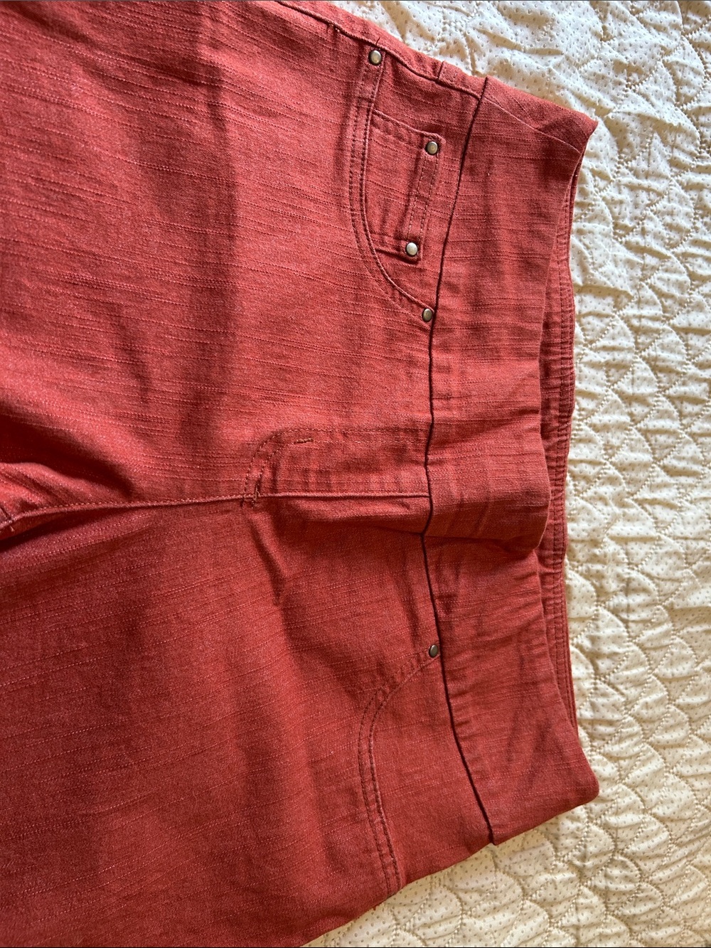Ruby Rd. Cropped Ankle Pants in Burnt Coral/Rust 10